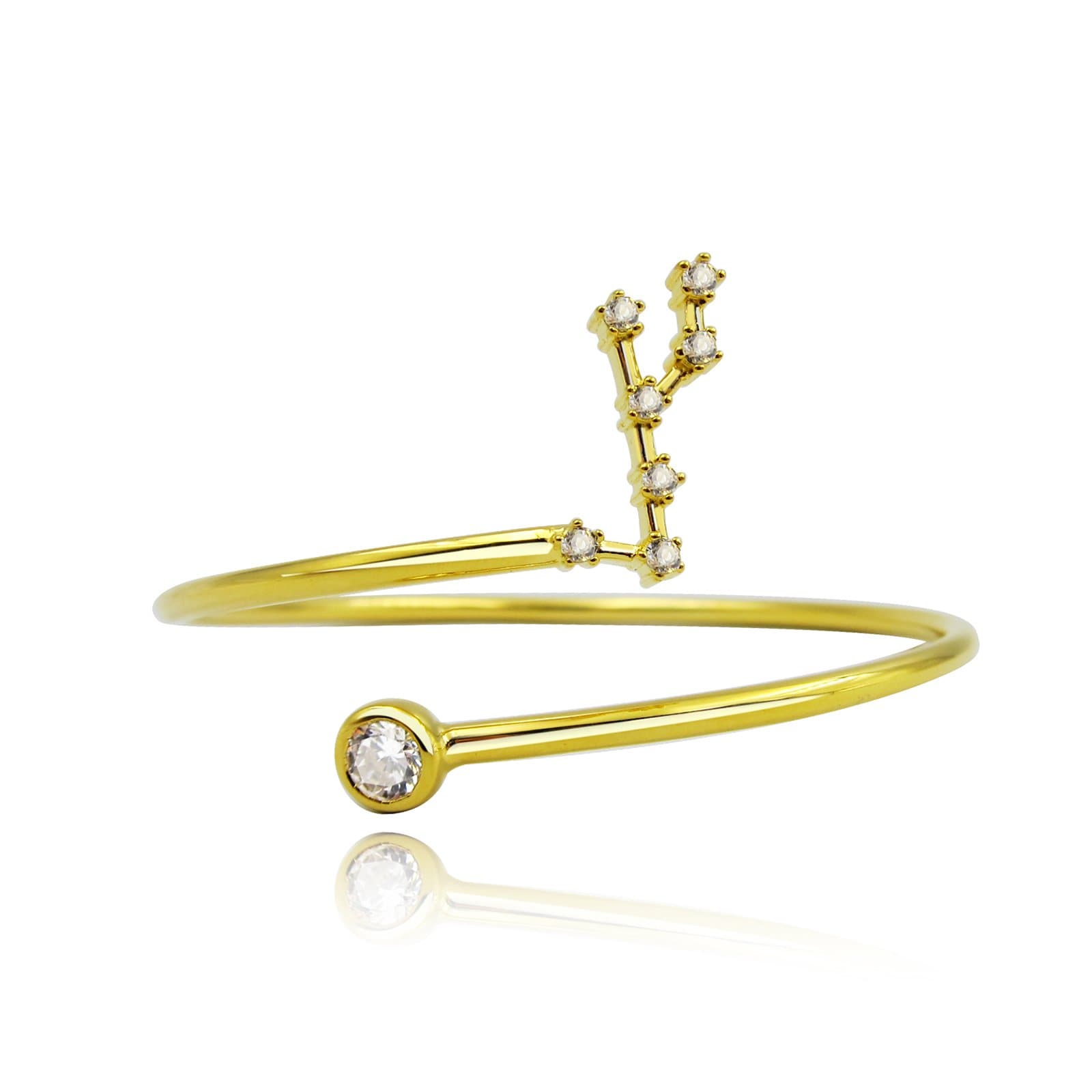 Virgo Gold Zodiac Bracelet Yellow 14K Gold / Made to Order